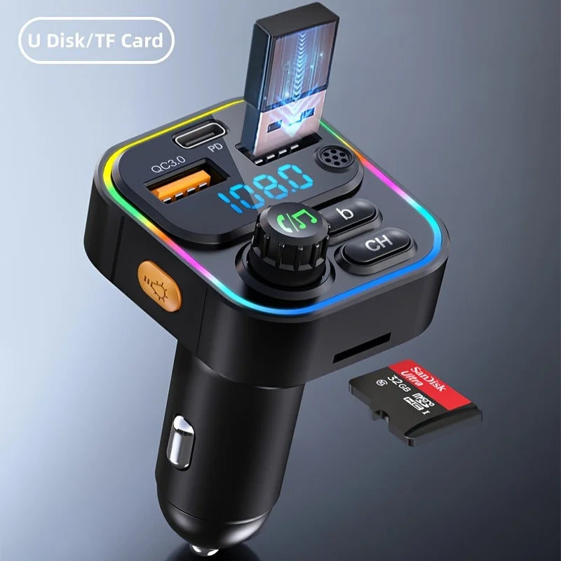 Bluetooth FM Transmitter with Fast Charging