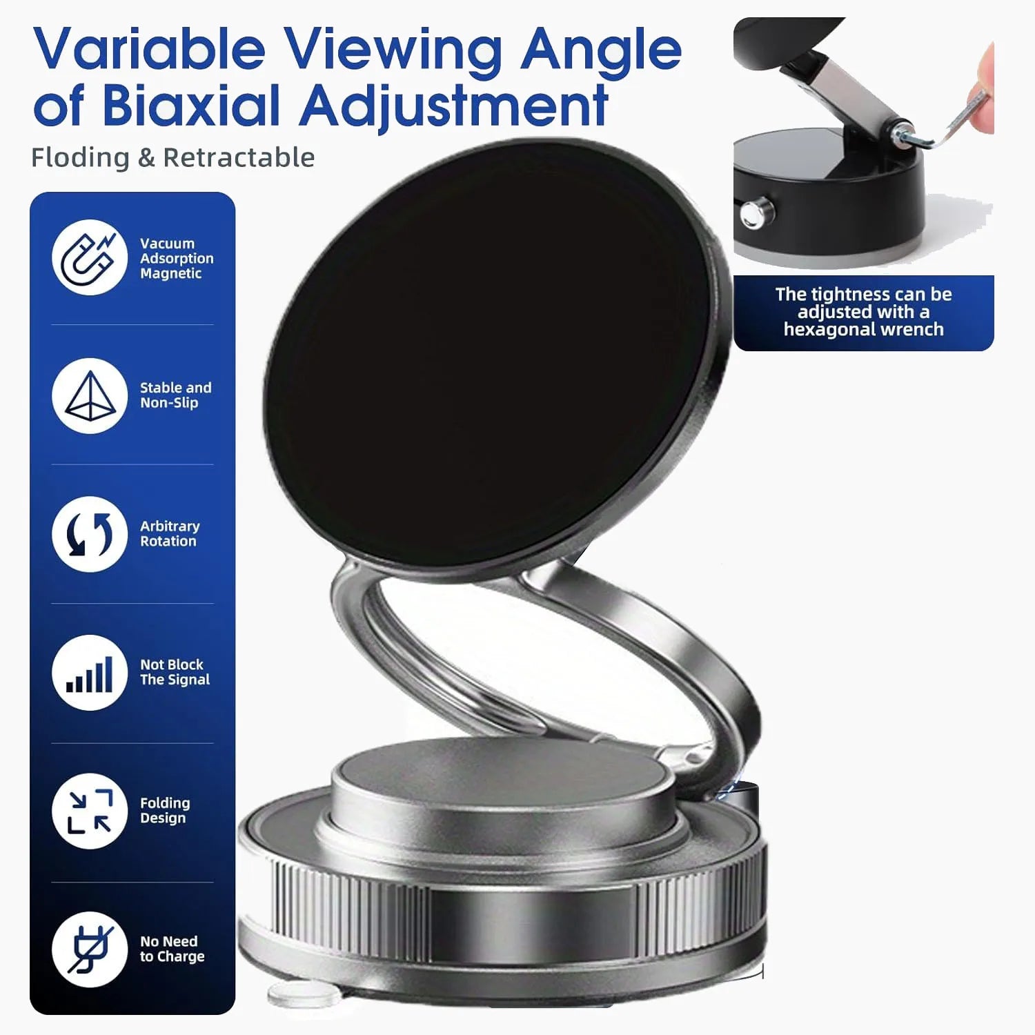 Upgraded 360° Vacuum Magnetic Phone Holder