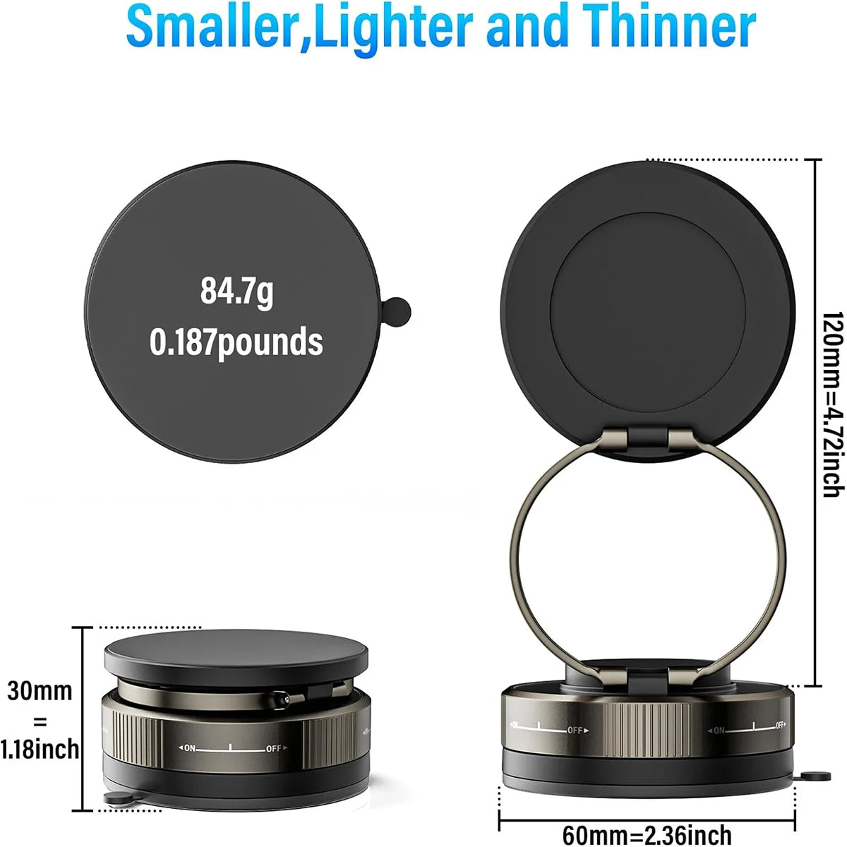 Upgraded 360° Vacuum Magnetic Phone Holder