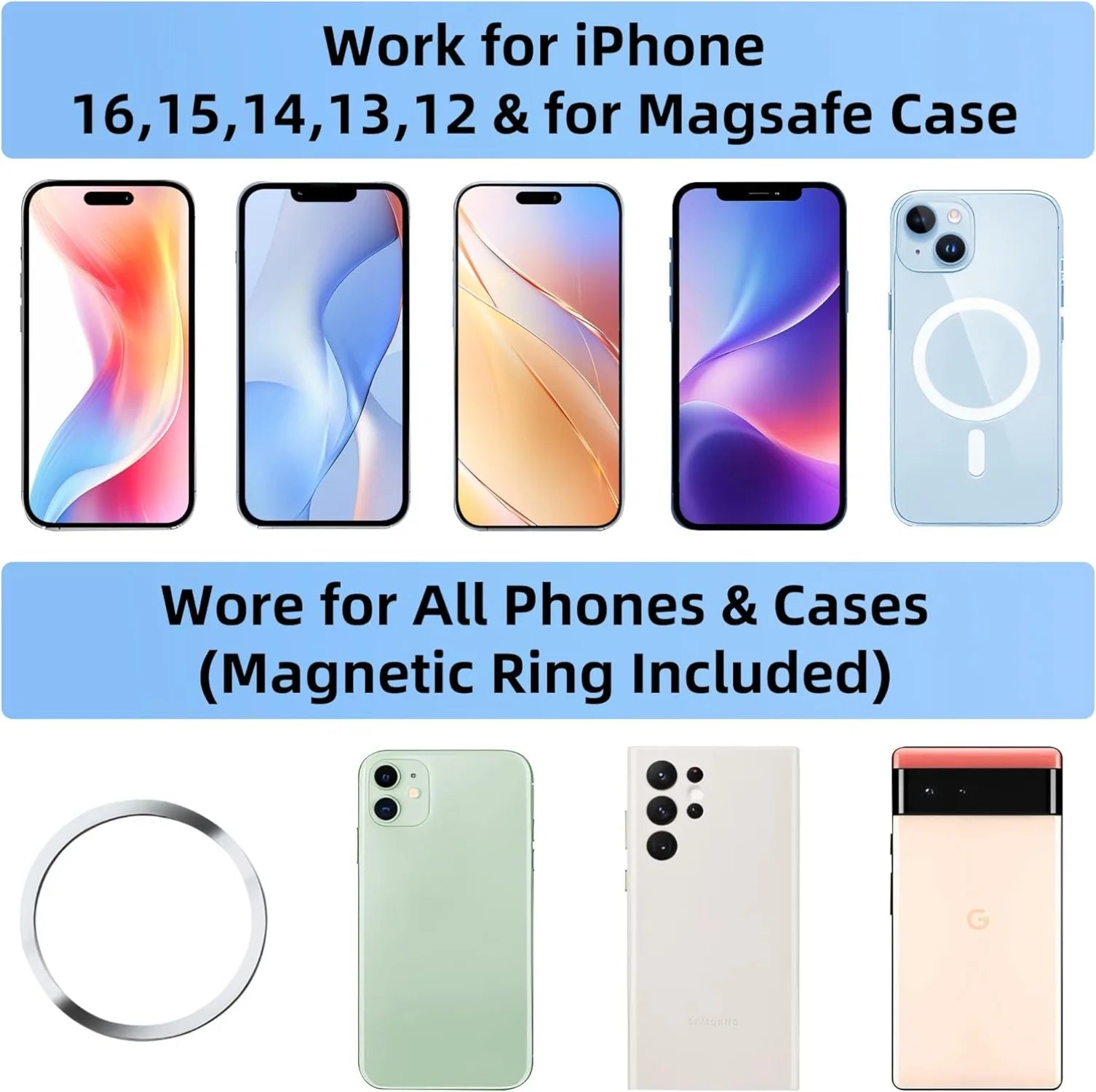 Upgraded 360° Vacuum Magnetic Phone Holder